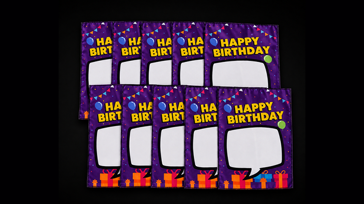 Birthday Silk Surprise REFILL (10 Silks) by PlayTime Magic DEFMA (Purple)