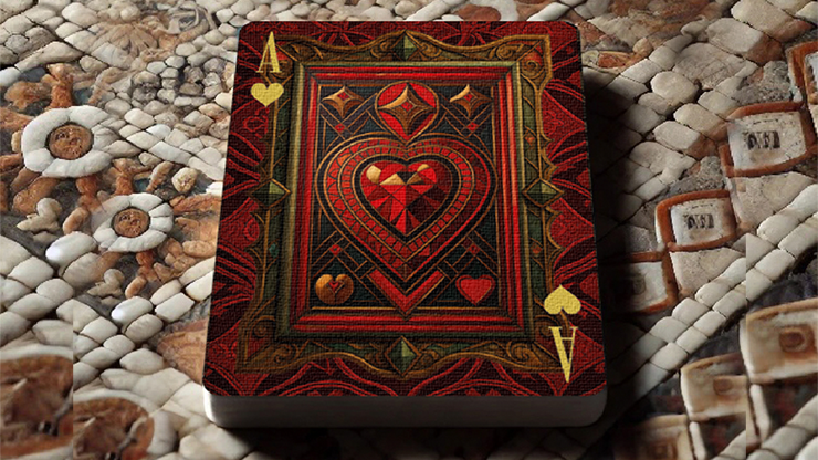 The Spirit of Cubism (Dark Red) Playing Cards