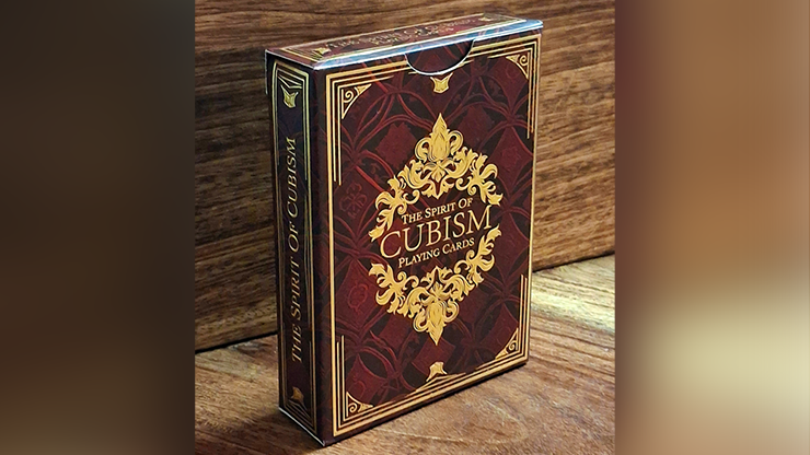 The Spirit of Cubism (Dark Red) Playing Cards