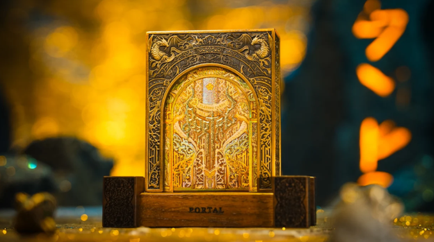 Portal Walnut Boxset Playing Cards by Ark Playing Cards