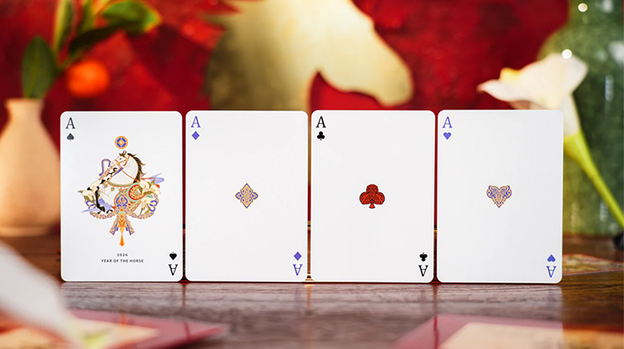 Year of the Horse (Red) Playing Cards by TCC Fashion