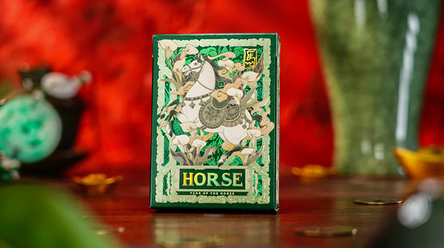 Year of the Horse (Green) Playing Cards by TCC Fashion