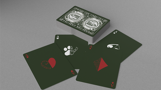 Schrodinger's Cat: Alive Green Edition Playing Cards