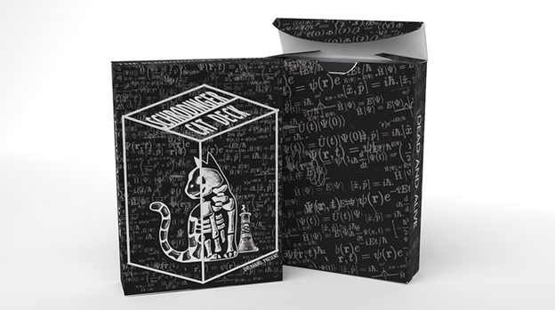 Schrodinger's Cat: Quantum Gilded Dead Black Playing Cards