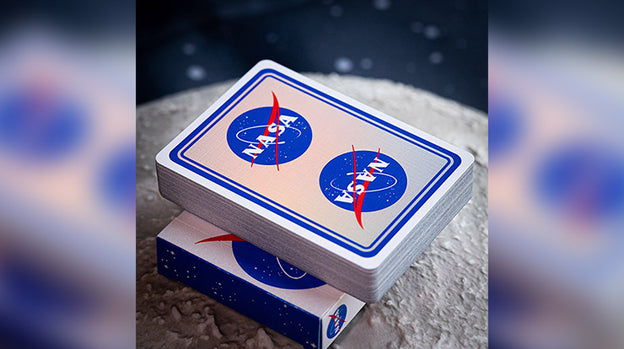 NASA HOLOGRAPHIC FOIL "MEATBALL" LOGO PLAYING CARDS