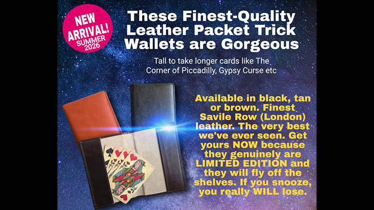 Leather Packet Wallet (Black) by Paul Gordon