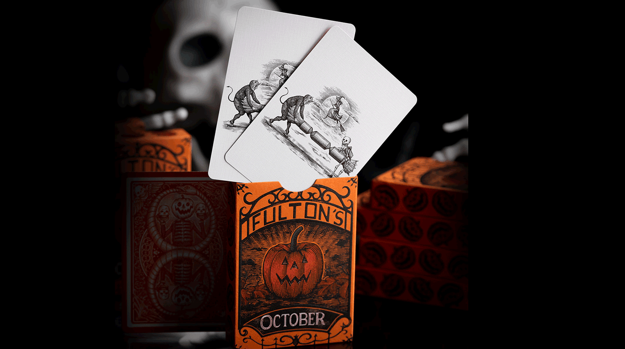 OCTOBER V2 PUMPKIN ORANGE PLAYING CARDS
