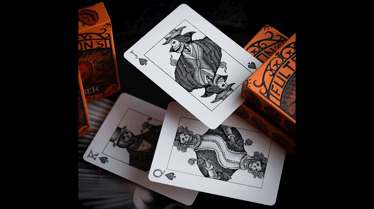 OCTOBER V2 PUMPKIN ORANGE PLAYING CARDS
