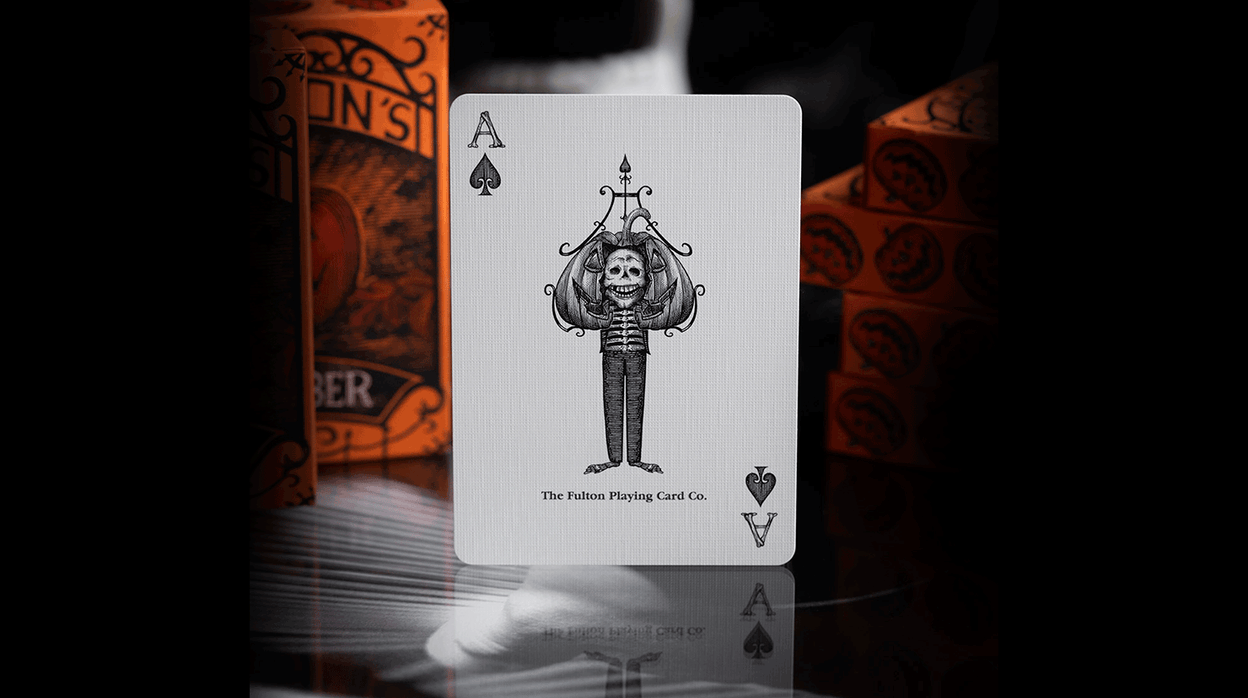 OCTOBER V2 PUMPKIN ORANGE PLAYING CARDS