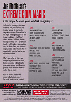 Extreme Coin Magic by Joe Rindfleisch - DVD